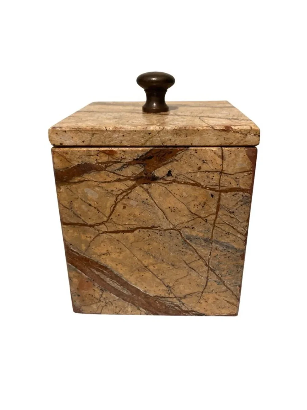 Vintage Marble Stone Trinket Box Bathroom Accessory
